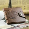 Mens designer card holder case wallet leather retro cowboy men bifold purse wallets for men free shipping