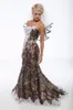2015 Camo Wedding Dresses Plus Veils Vintage Sweetheart Lace Mermaid Camo Bridal Gowns Backless Sweep Train Camouflage Wedding Gow4582487