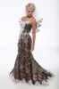 2015 Camo Wedding Dresses Plus Veils Vintage Sweetheart Lace Mermaid Camo Bridal Gowns Backless Sweep Train Camouflage Wedding Gow1355101