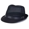 Al por mayor-Verano Mujeres Hombres Fedoras Unisex Casual Hollow Mesh Caps Jazz Sombreros Fedora Casual Male Hat 2016 Moda
