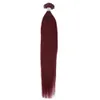 Hele 300spack 05gs 14039039 24quot Keratine Stick u Tip Human Hair Extensions Braziliaans haar rood dhl Snelle shippi3262191