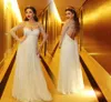 MYRIAM FALLES PROM DRESSES LUXURY CRYSTAL BEADING LACE Formal Aftonklänningar Långärmade bollklänningar med Empire Shape Lace Gowns