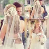 Bridal Wedding Veils Cheap Lace Vintage White Ivory Tulle Wedding Bridal Veil Elbow Length One Layer Events Formal Appliques2292443