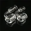 Quartz banger for hookah 4mm thick quartz nail 90 degrees honeybuckets oil bubbler male domeless 18mm 14mm female dab rig smoking accessories crystal