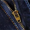 Jeans da uomo in stile europeo americano Patchwork lavato impiombato Jeans in denim dritto slim graffiato Rock Revival Plus Taglia: 28-38 Colore blu