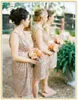 Sparkly Popular Rose Gold Bridesmaid Dresses Sequins Short Ruffles Knee Length Sexy Wedding Wear Bridesmaid Gowns Maxi Party Dress Arabic