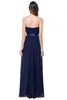 In Stock A Line Bridesmaid Dresses Long Simple Cheap Dark Red Navy Sweetheart Chiffon Evening Party Gowns with Low Back CPS263