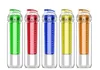 800ml Taşınabilir Tritan BPA Spor Su Şişesi Meyve İnfüze Infuser Limon Suyu Sağlık Şişesi Flip Lid İçecek Sware 50pcs Lot253o