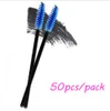 50PC / Pack Engångs ögonfransborste Mascara Wands Applicator Makeup Kosmetiska verktyg Rosa Blå Gul Svart 4 Färger