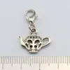 Varmförsäljning! 160pcs Antik Silver Alloy Mixed Teapot Charms With Hummer Clasp Fit Charm Armband 8-Style DIY Smycken