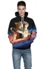 Estrella gato perro impresión digital Sudadera con capucha Tamaño suéter deportivo parejas vestido ropa de béisbol abrigo deportivo de manga larga suéter