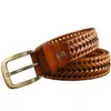 2016 New Braided Belt Man Fashion Mens Belts Luxury Genuine Leather Good Cow Second Layer Skin Straps Men For Jeans Girdle Male