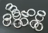 Wholesale-1000 الفضة مطلي حلقات مزدوجة حلقات فتح قفزة 6 ملليمتر / الأزياء والمجوهرات diy شحن مجاني