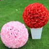 15 To 30cm Artificial Encryption Rose Silk Flower Kissing Balls Hanging Ball For Christmas Ornaments Wedding Party Decorations Supplies