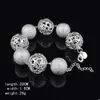 Free Shipping with tracking number Top Sale 925 Silver Bracelet Flash maracas With Hollow ball Bracelet Silver Jewelry 10Pcs/lot cheap 1588