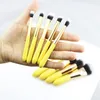 Odessy Pro 9 Pieces Soft Synthetic Hair Makeup Brushes Yellow Wood Handle Full Set Cosmetic Make Up Brush for Face Eye Beauty6604773