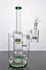 New Style Colorful Bongs Glass Water Pipes With Gear Perc Thick Recycler sprinkler Oil Rigs 2 function hookahs New Arrive purple