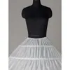 Biała Czarna Suknia Ball 6 Hoops Petticoat Ślizganie ślubu Crinoline Underskirt Slip 6 Hoop Spódnica Crinoline dla Quinceanera Dress CPA206