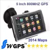 FREE shipping 5 Inch Car GPS Navigation MTK MS2531 800MHZ 912S CPU FM Transmitter WinCE 6.0 RAM 128MB Build in 4GB Flash With New Maps