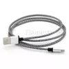 Ongebroken metalen connector Micro USB-vlechtkabels leiden voor Samsung S20, S10, opmerking 20 gegevens en het opladen van 1M 2M 3M