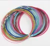 Multi Color Stainless Steel Wire Cord Necklaces Chains new 200pcs lot Jewelry Findings & Components 18 219z