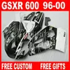 Corona Extra Fairing Kit för SUZUKI SRAD GSXR600 96 97 98 99 00 GSXR750 Fairings White GSXR 600 750 1996 1997 1998 1999 2000 8J4F