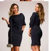 Hurtownie-XL-5XL 2016 Jesień Big Plus Size Kobiety Sukienka Office Work Dorywczo Bodycon Kobieta Elegancka Formalna Party Pencial Sukienki Vestidos 4XL