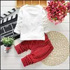 2015 Hot Boys Gentleman Set 2-7y Children's Autumn Passar Kläder Outfits 4PCs T-shirt + Byxor + Plaid Vest + Slips Gratis frakt MOQ: 24sETS SVS0490