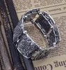 New Vintage argento in lega di metallo in metallo irregolare geometria forma rendono braccialetti regolabili in gomma per le donne gioielli da uomo