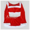 Ücretsiz kargo!! Seksi Noel Baba Cape Uzun Kollu Noel Kız Elbise Seksi Noel Kostüm Mini Etek 2722