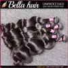 Brezilya saç uzantıları işlenmemiş insan bakire saç demetleri Hint Malezya Perulu 3pcs Çift atkı vücut dalgası Bellahair 8-34inch