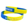 1PC Down Syndrome Awareness Silicone Rubber Wristband Great For Daily Reminder By Wearing This Colourful Jewelry