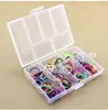 Empty 6 Compartment Plastic Clear Storage Box For Jewelry Nail Art Container Sundries Organizer Free Shipping wen4652