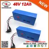 Competive Price 48V 12AH Electric Bike Battery Pack 700W Ebike Lithium Ion Battery Pack in 18650 cell Li Ion Pack 15A BMS
