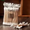 Hela 5bag Ear Clean Cosmetic Cotton Ear Head Health Makeup Kosmetik smycken Clean Cotton Stick Swab Cotton Buds Wood Pad 2894363