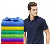 Alta qualidade 2019 camisetas masculinas de bordado de bordado de bordados de grão de cavalo pequeno de manga curta camisetas de algodão casual camisetas de algodão