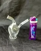 Frete grátis por atacado ----- 2016 novo Mini colorido, transparente de vidro Hookah / vidro bong, cor e estilo de entrega aleatória, vendas à vista