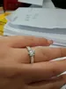 Rundschliff 4ct Topaz Diamonique simulierter Diamant 14KT Weißgold gefüllt GF Verlobungsring für Damen Gr. 5-11314S