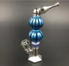 Pipe à fumer en gros quatre couleurs double boule petite pipe, bong en verre en gros, livraison aléatoire de couleur, livraison gratuite, grand mieux