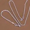 Alto grau de 925 parte de prata Lob jóias set DFMSS057 marca nova fábrica direta 925 colar de prata pulseira