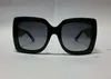 Women 0083 Square Sunglasses Black Grey shaded Fashion Oversize Sunglasses New with Box