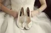 Vintage White Lace and Sheepskin Wedding Shoes T-Straps Buckle Closure Leather Party Dance High Heels Women Sandals Short Wedding Boots