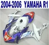 100% spuitgieten voor Yamaha-ballen 2004 2005 2006 YZF R1 Blue Red White Fairing Kit Carrosserie 04 05 06 YZF-R1 VL25