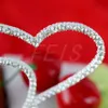 Bolo de casamento elegante de Feis Topper de alta qualidade Double Heart Diamond Bride and Groom Cake Topper Supplies Wedding Wedding Gift Bolo 8753292