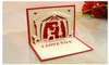 Handmade 3D Pop UP I Love You Card Creative Valentine's Day Wedding Greeting Cards Festive Party Supplies