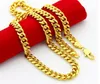 designeChains man necklaces Jewelry 24K Gold 6 5mm men's 24K gold long chain classic 20-30 inch24KGP figaro chain for MEN Fre234F