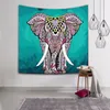 Indisk Tapestry Elephant Wall Hängande väggmålning Animal Print Carpet Boho Decorativos Polyester Fabric Bild för grossist och detaljhandel