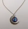 Necklaces Pendant Elements Fashion Korean Jewelry Cheap New Vintage Starry Moon Outer Space Universe Gemstone Pendant Necklaces9663759