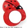 Partyversorgungen Whole1packlotabout 100pcs süßer Baby Kühlschrank Aufkleber Red Mini Holz Ladybug Form Schwamm Selfadhäsive Stick52001583595374
