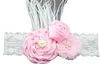 10 pz Nuova Perla diamante Fiore rosa con piume di pizzo Fascia per capelli Accessori per capelli per bambina Fiori Fascia per capelli Spedizione gratuita Photo Prop YM6125